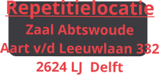Repetitielocatie Zaal Abtswoude Aart v/d Leeuwlaan 332 2624 LJ  Delft